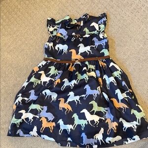 Kids Horse Print Dress - Multicolor 0215